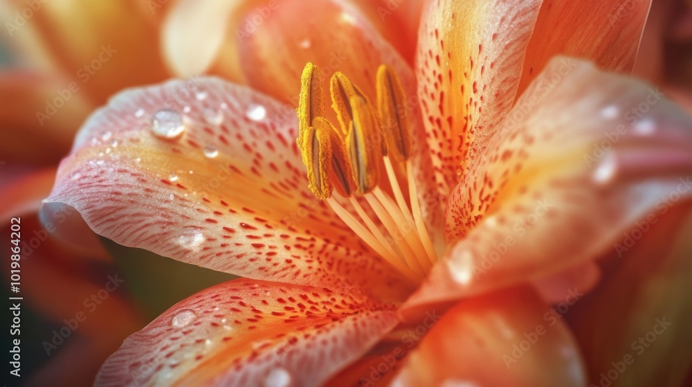 Poster Close-up of a Dew-Kissed Lily