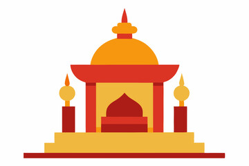 Bodhi Day Altar vector design on a white background