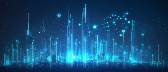 Fototapeta premium 5G Network Pulse, 5G and Digital Connectivity