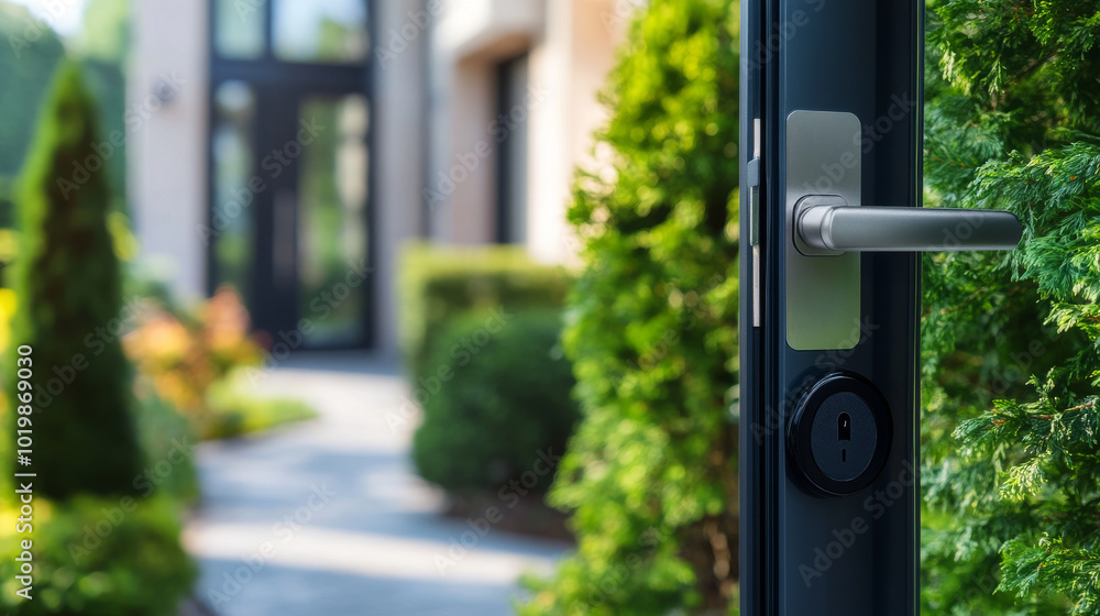 Poster smart homes can be protected using a wireless security system. you can control locks on doors and wi