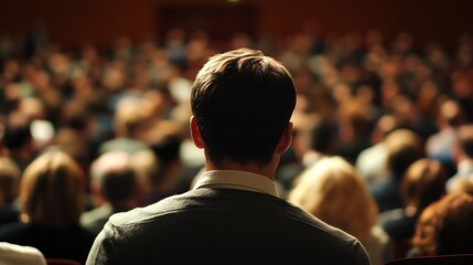 Fototapeta premium Man in Crowd Audience