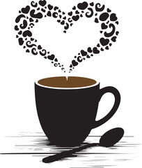 coffee cup icons silhouette illustration vector,Tea or coffee cup icon