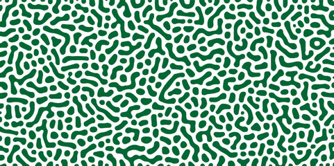 Abstract truing organic wallpaper Turing reaction diffusion monochrome seamless pattern. Abstract turing pattern.  Organic seamless. geometric white background. black bold lines. Psychedelic, green.