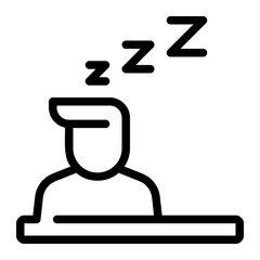 sleep line icon