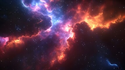 Obraz premium Captivating Cosmic Explosion of Colors and Energies in the Vast Universe