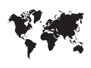 Obraz premium map of the world black vector design illustration