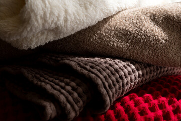 A careless stack of towels