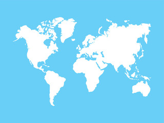 map of the world white vector design illustration