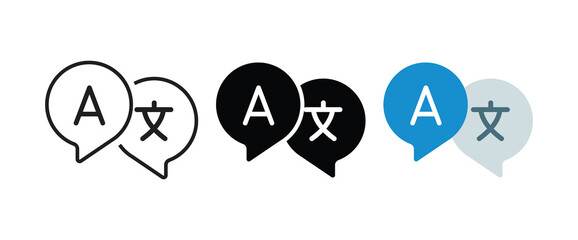 language translation icon set © Amir