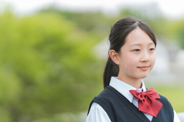 女子中学生のポートレート