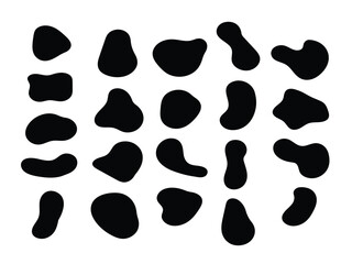 abstract organic shape black