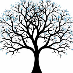 Obraz premium blue-palo-verde--tree-silhouette