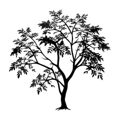 Obraz premium cassia--tree-silhouette