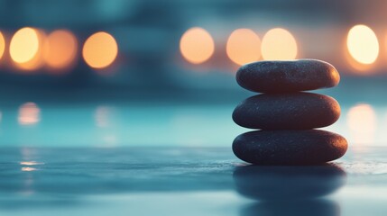 Obraz premium Spa therapist performing hot stone massage 