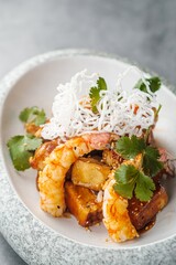 Plate of Fried Shrimp
