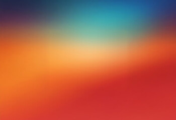 A blurred gradient background with colors transitioning from blue to orange to red.