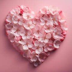 桜で作ったハート