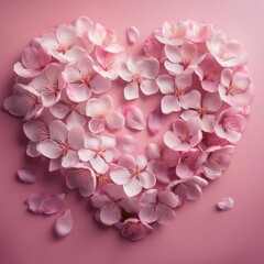 桜で作ったハート