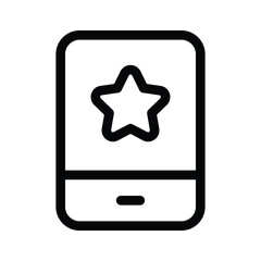 A mobile app with a star, symbolizing ratings or favorites icon