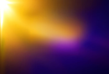 A vibrant background with a bright yellow gradient that fades into a deep purple.
