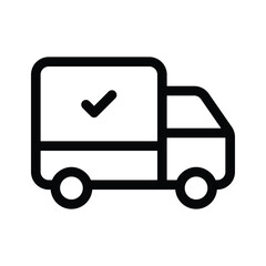 Get this amazing icon of delivery truck in modern style