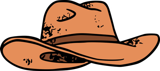 Vector Illustration of Cowboy Hat Wild West Fashion