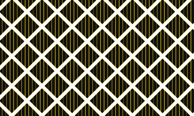 abstract monochrome yellow line pattern on dark rhombus can be used background.