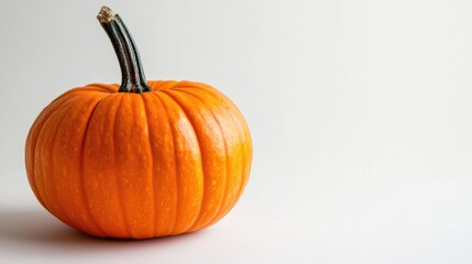Fresh orange pumpkin on white background