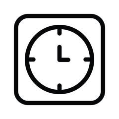 A simple clock vector symbolizing time, schedule, or punctuality