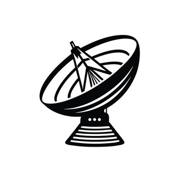 recommend clip art: Satellite dish antenna vector silhouette