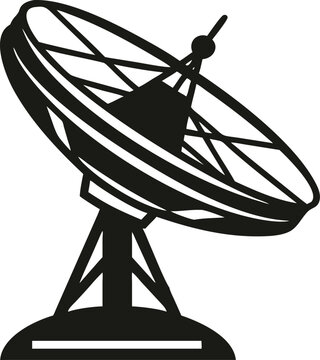 recommend clip art: Satellite dish antenna vector silhouette