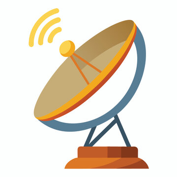 recommend clip art: Satellite dish antenna vector illustration isolated on a white background