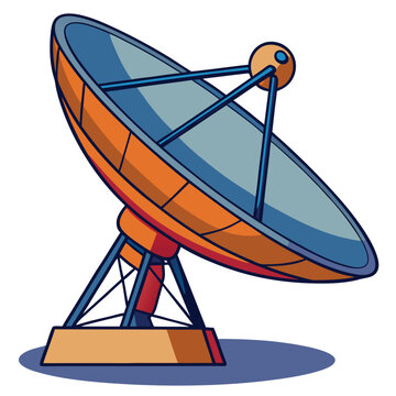 recommend clip art: Satellite dish antenna vector illustration isolated on a white background