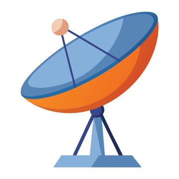 recommend clip art: Satellite dish antenna vector illustration isolated on a white background
