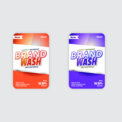 Stain remover detergent cleaner label sticker packaging design