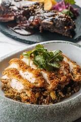 Crispy Breadcrumb-Coated Sliced Chicken