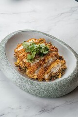 Crispy Breadcrumb-Coated Sliced Chicken