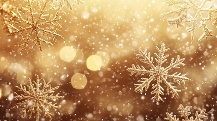 Festive christmas background with delicate snowflakes and winter wonderland theme