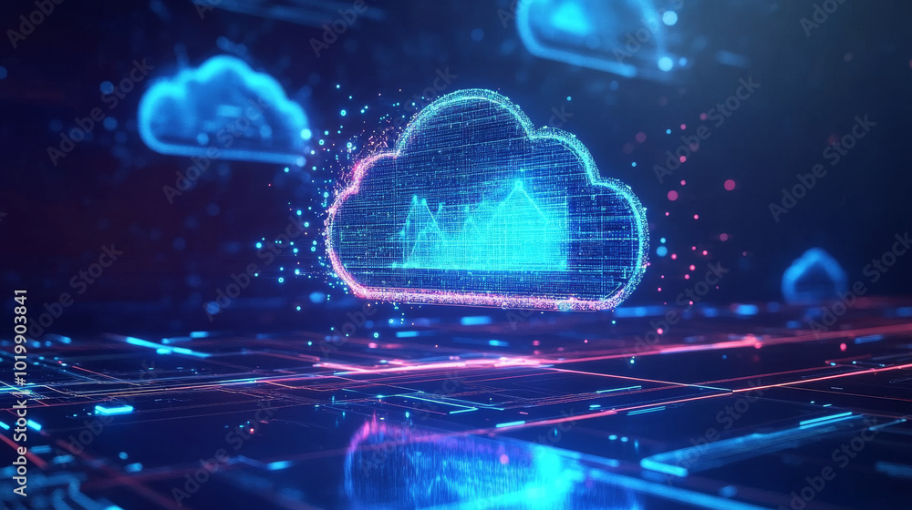 Poster a team working remotely can share files and collaborate on projects using cloud storage. this allows