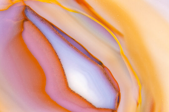 Natural Orange Brazilian Agate Closeup  