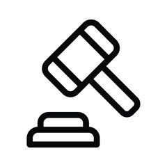 A judge gavel representing law, decisions, or authority vector