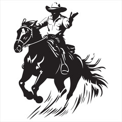 cowboy girl svg, cricut file, Cowboy reaching, cowboy and horse Vector