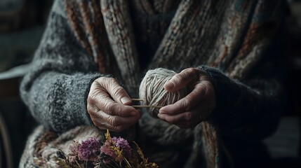 Mindful Knitting Ritual with Intricate Knitwear and Sonokinetic Qualities
