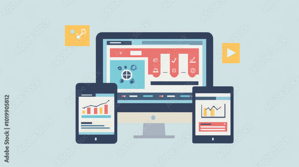 Poster building websites that work on computers, tablets, and phones. the design adjusts to fit different s