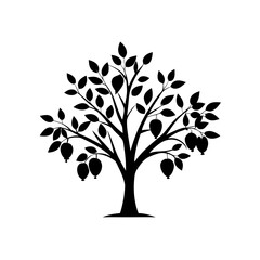 Obraz premium honeyberry-tree-silhouette