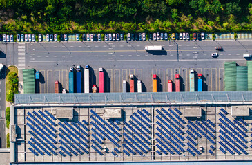 Trucks Loading at Logistic Center