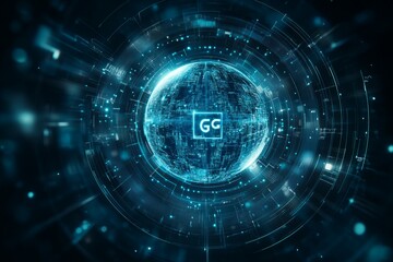Obraz premium The Connected Globe, 5G and Digital Connectivity