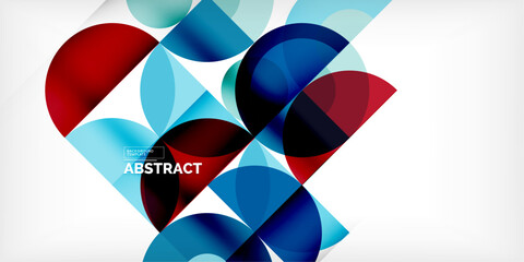 Colorful circle abstract background. Template for wallpaper, banner, presentation, background