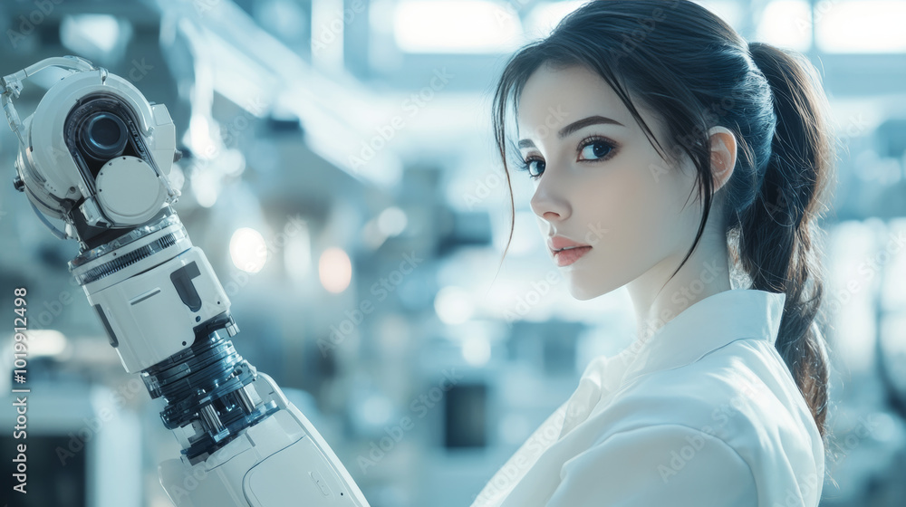 Poster industry 4.0 uses artificial intelligence to automate product making in smart factories. ai helps ma