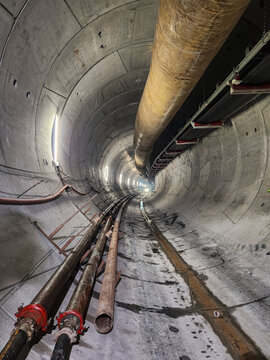 Metro Tunnel Construction with TBM (Tunnel Boring Machine)